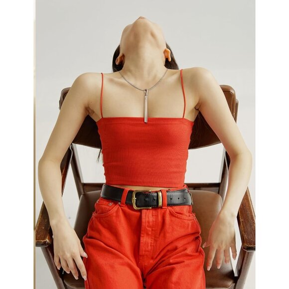 Rose Gold Necklaces for Women Long Pendant Necklace with Adjustable Chain - Picture 4 of 7